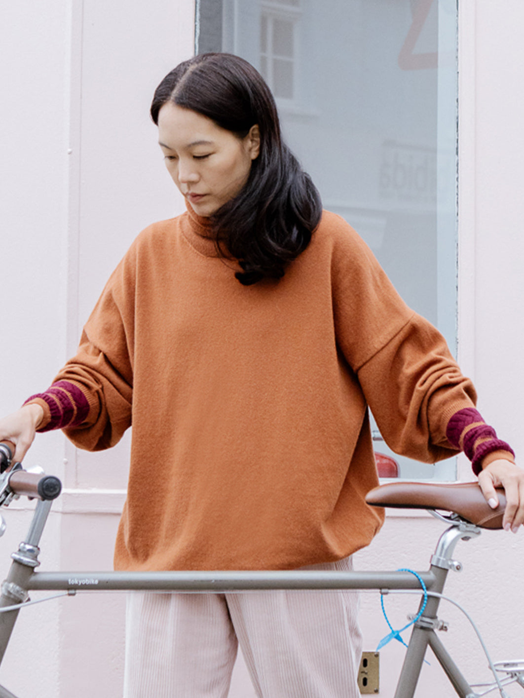 Dropped Shoulder Turtleneck